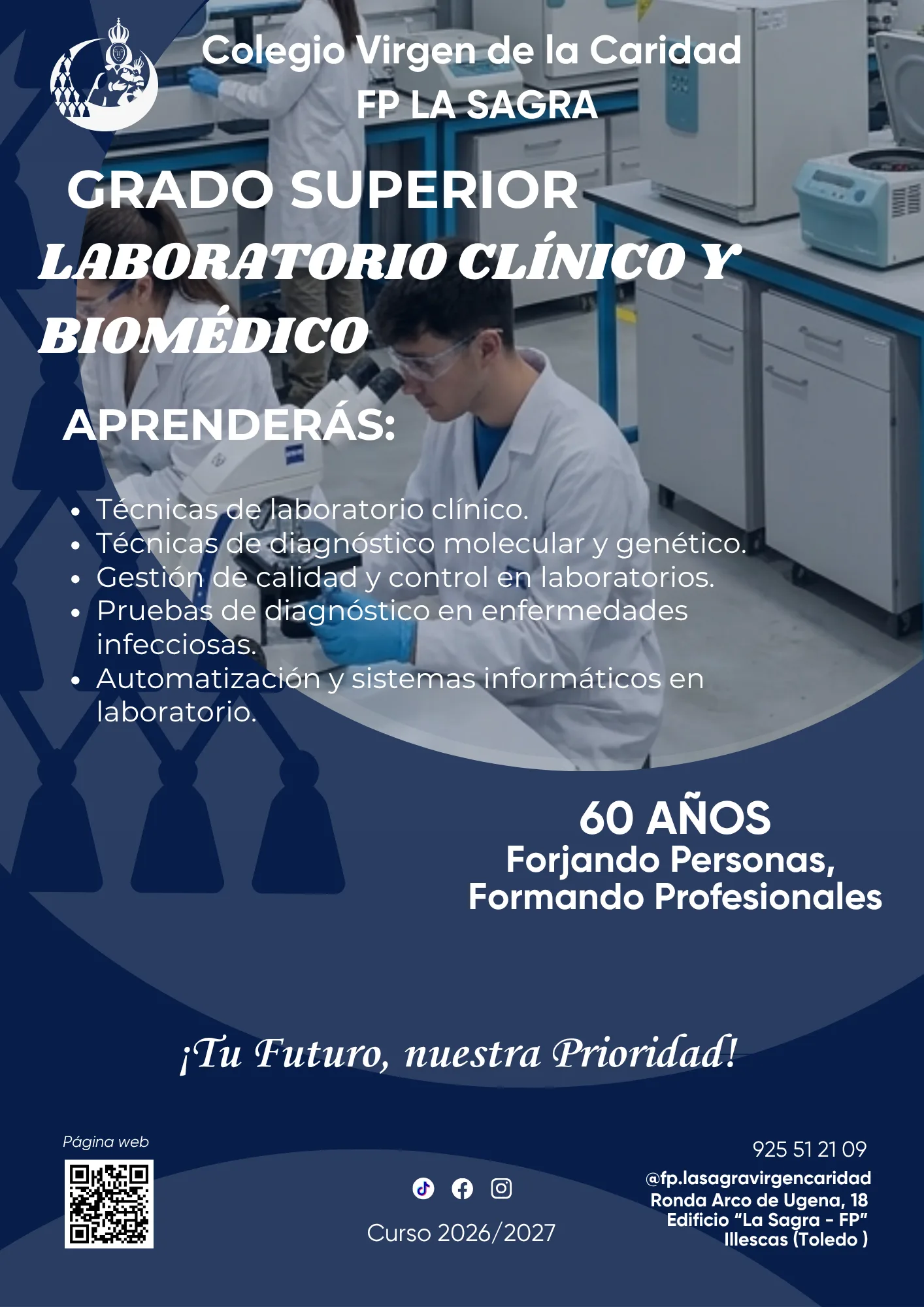 Grado Superior en Laboratorio Clínico y Biomédico · FP La Sagra Virgen de la Caridad